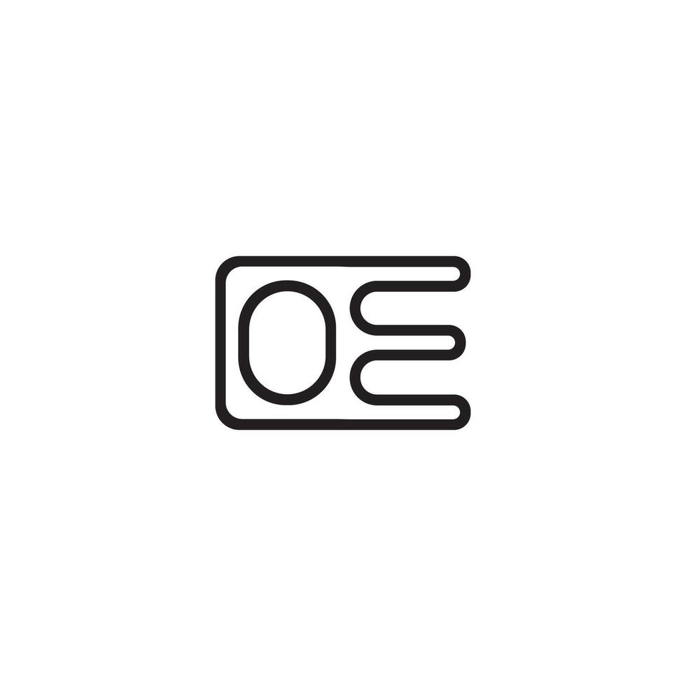 Initial letter eo or oe logo vector design template