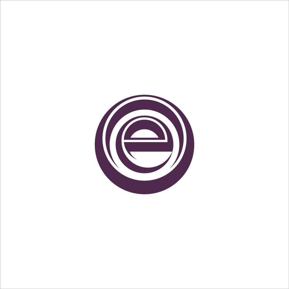 Initial letter eo or oe logo vector design template