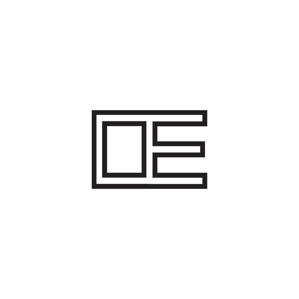 Initial letter eo or oe logo vector design template