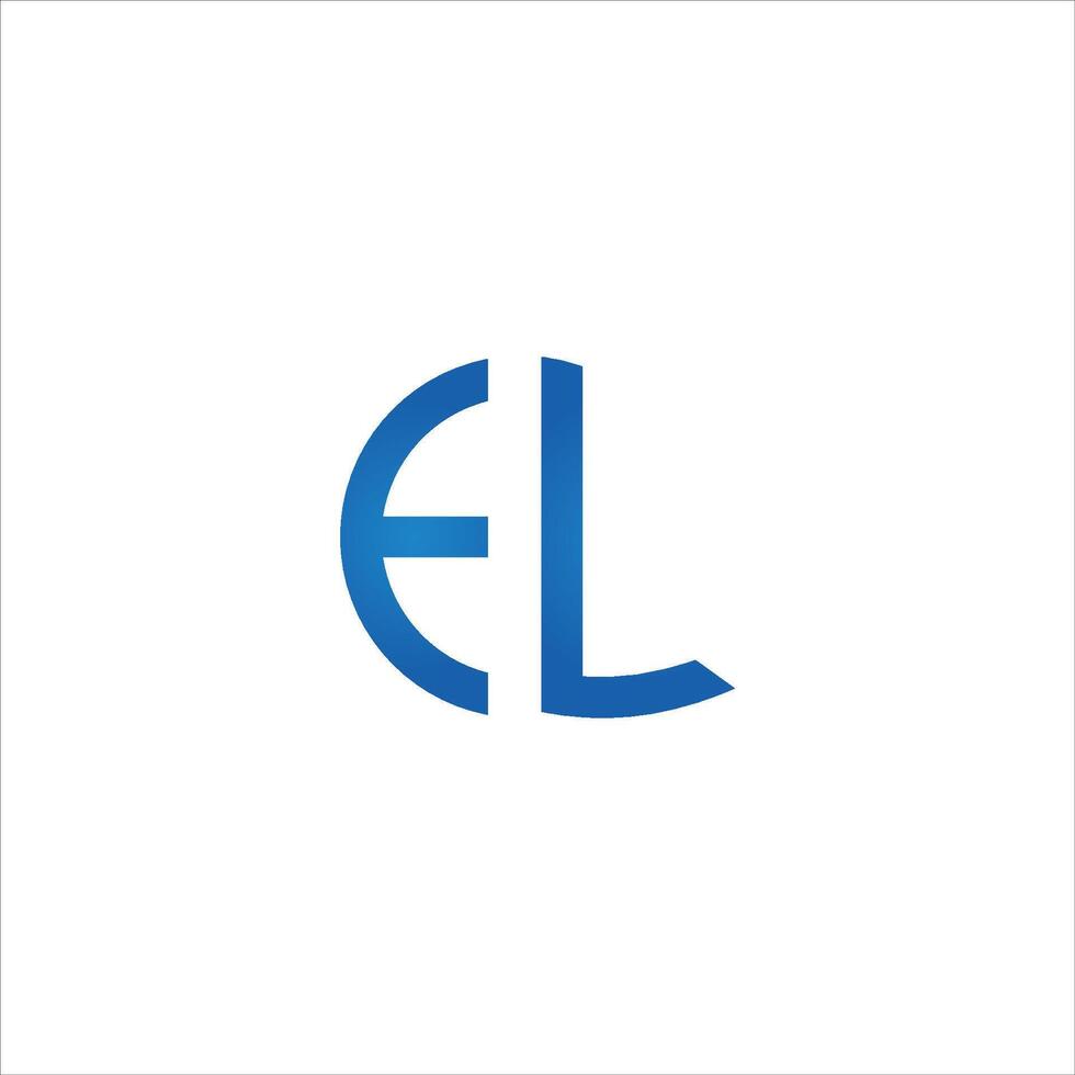 Initial letter el or le logo vector design template