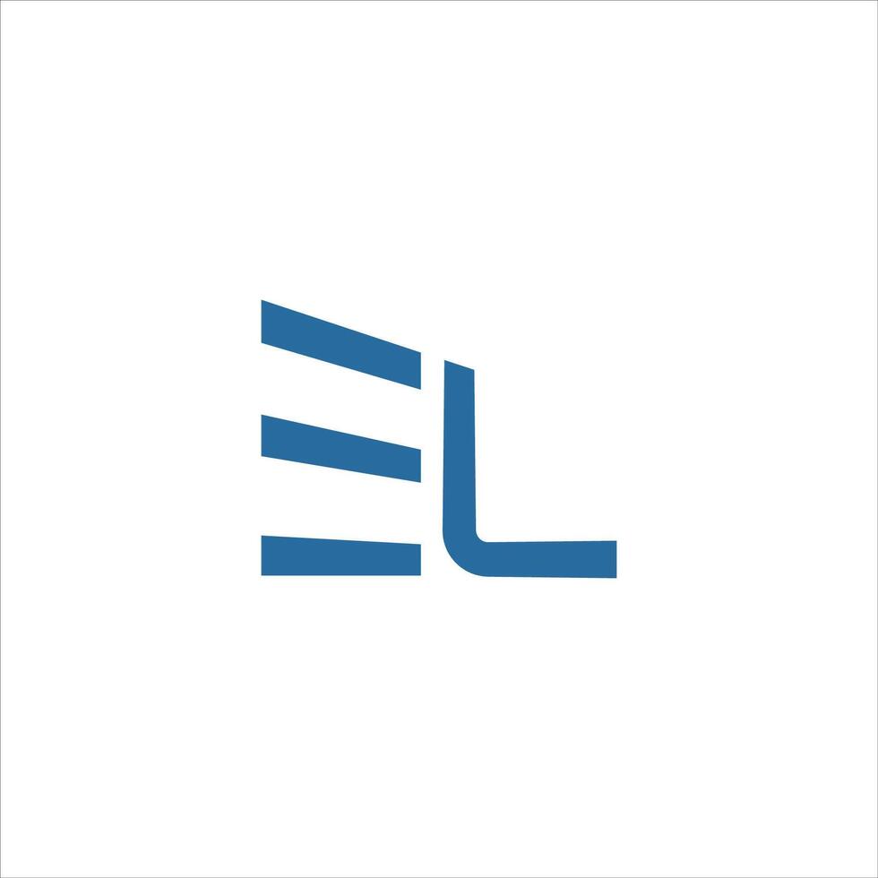 Initial letter el or le logo vector design template