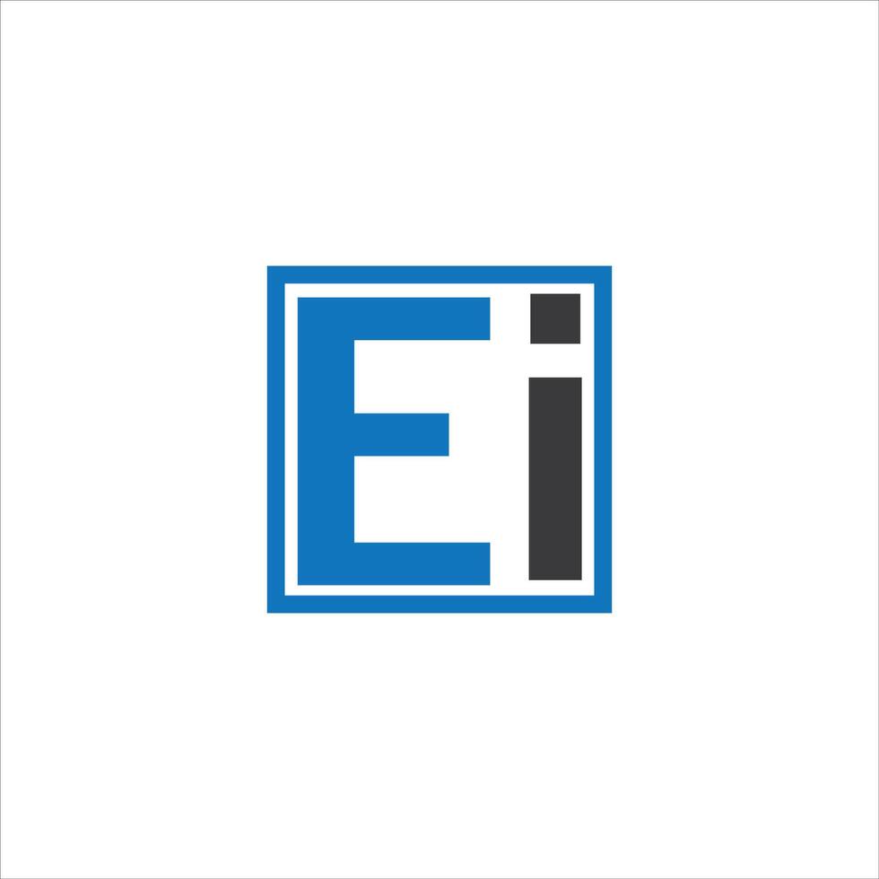 Initial letter ei or ie logo vector design templates