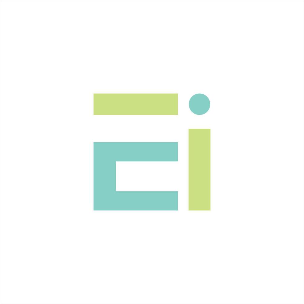 Initial letter ei or ie logo vector design templates