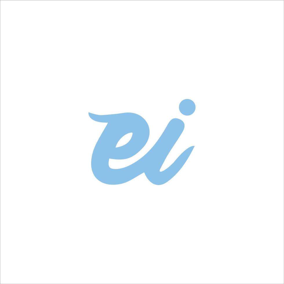 Initial letter ei or ie logo vector design templates