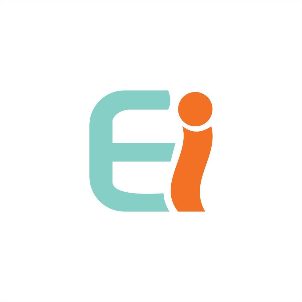 Initial letter ei or ie logo vector design templates