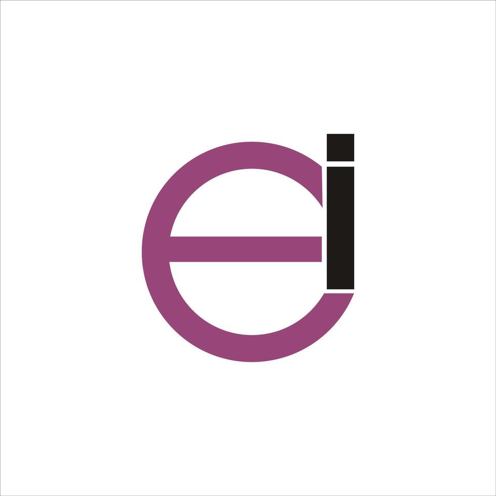 Initial letter ei or ie logo vector design templates