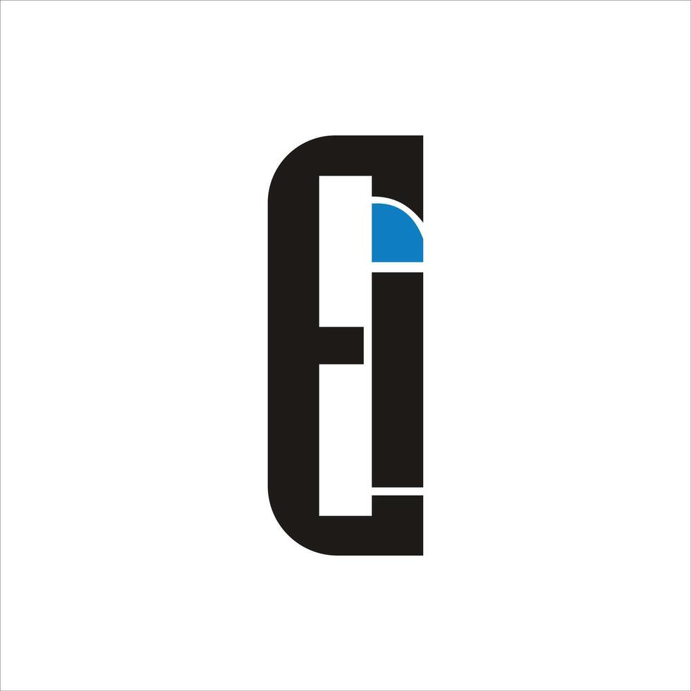 Initial letter ei or ie logo vector design templates