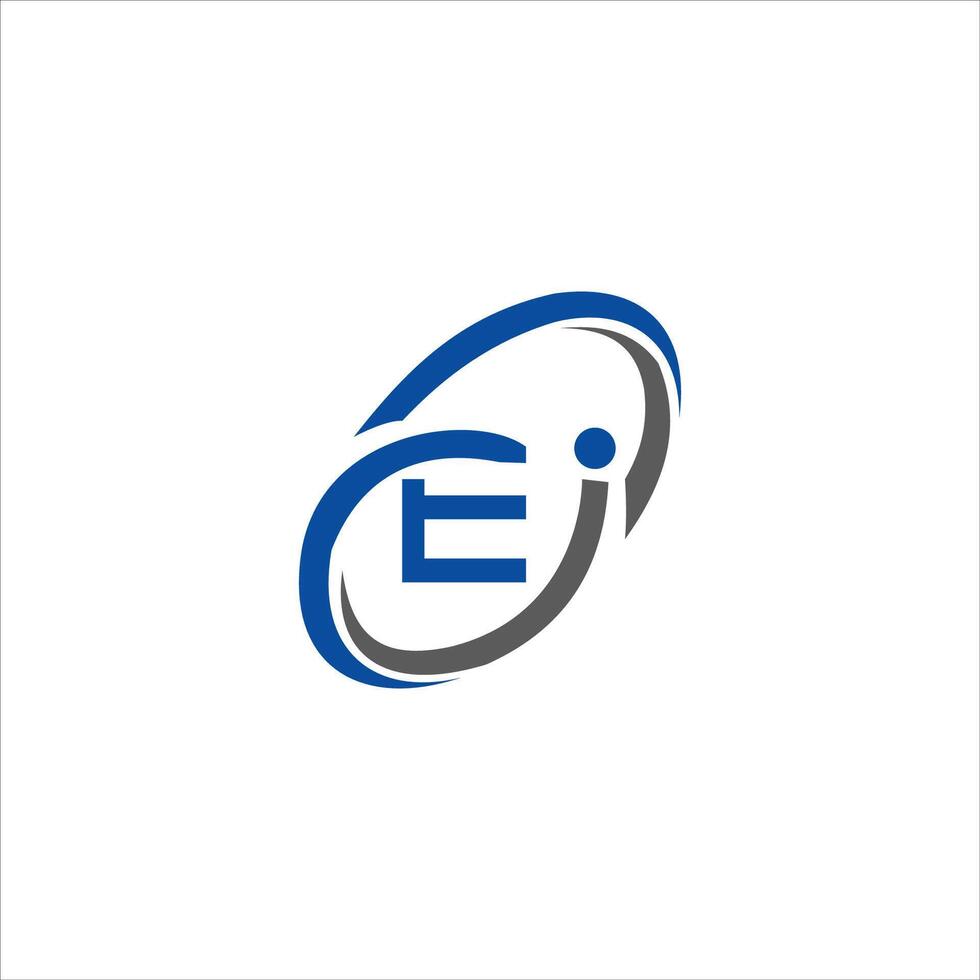 Initial letter ei or ie logo vector design templates