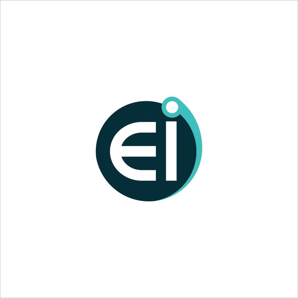 Initial letter ei or ie logo vector design templates