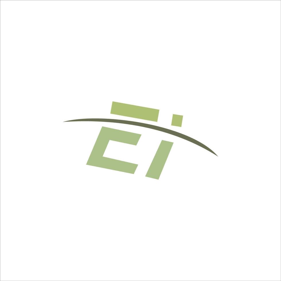 Initial letter ei or ie logo vector design templates