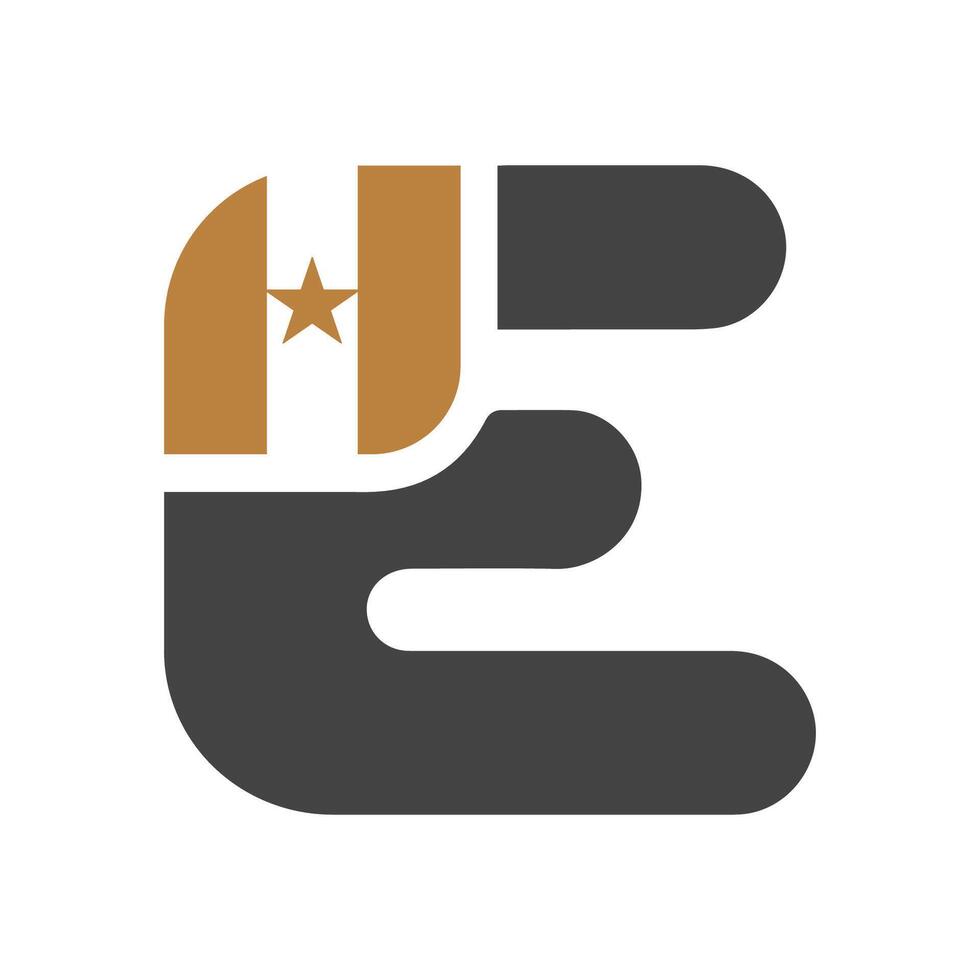 HE, EH, E AND H Abstract initial monogram letter alphabet logo design vector