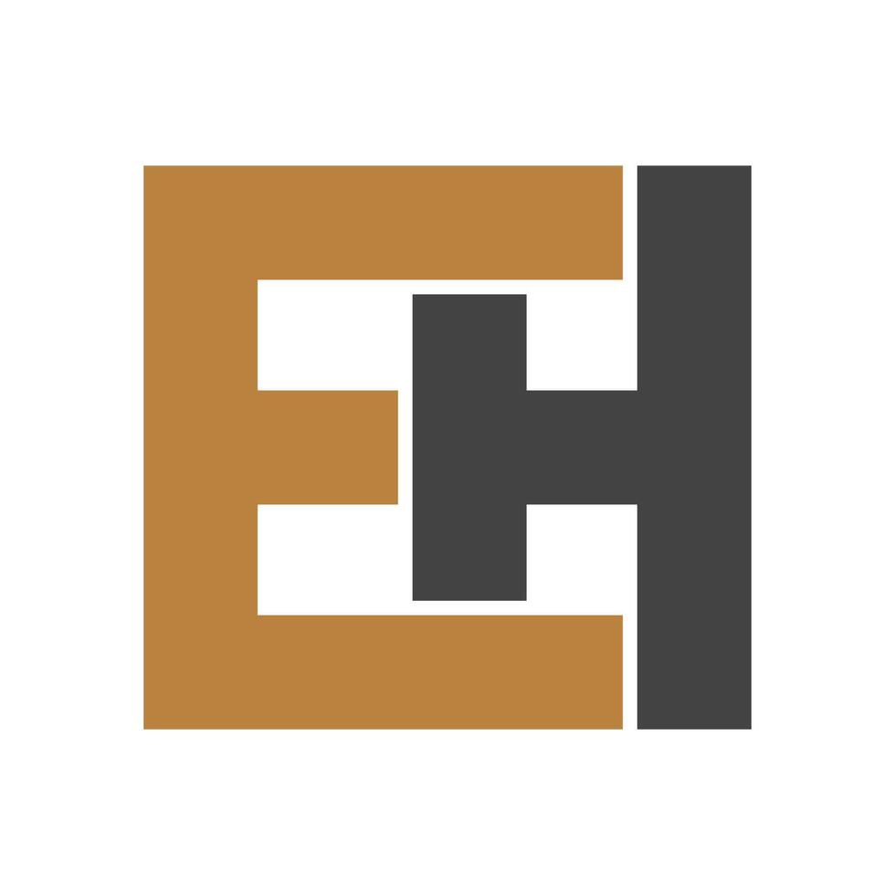 HE, EH, E AND H Abstract initial monogram letter alphabet logo design vector