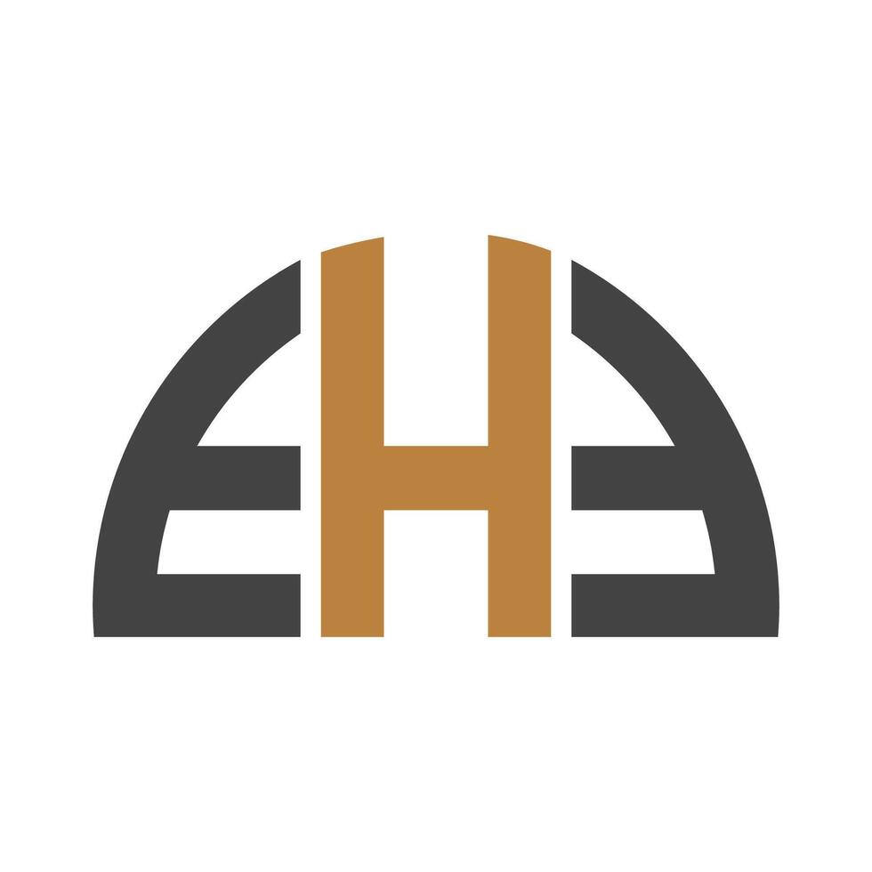 HE, EH, E AND H Abstract initial monogram letter alphabet logo design vector