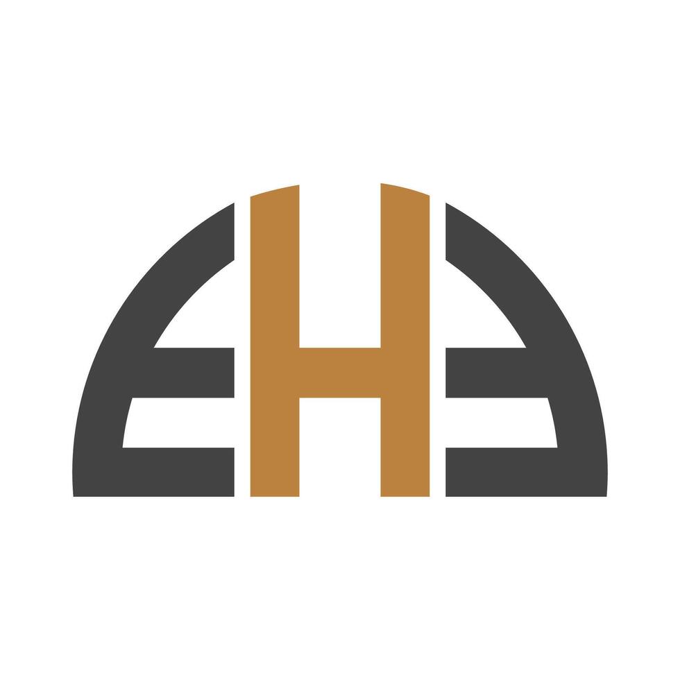 HE, EH, E AND H Abstract initial monogram letter alphabet logo design vector