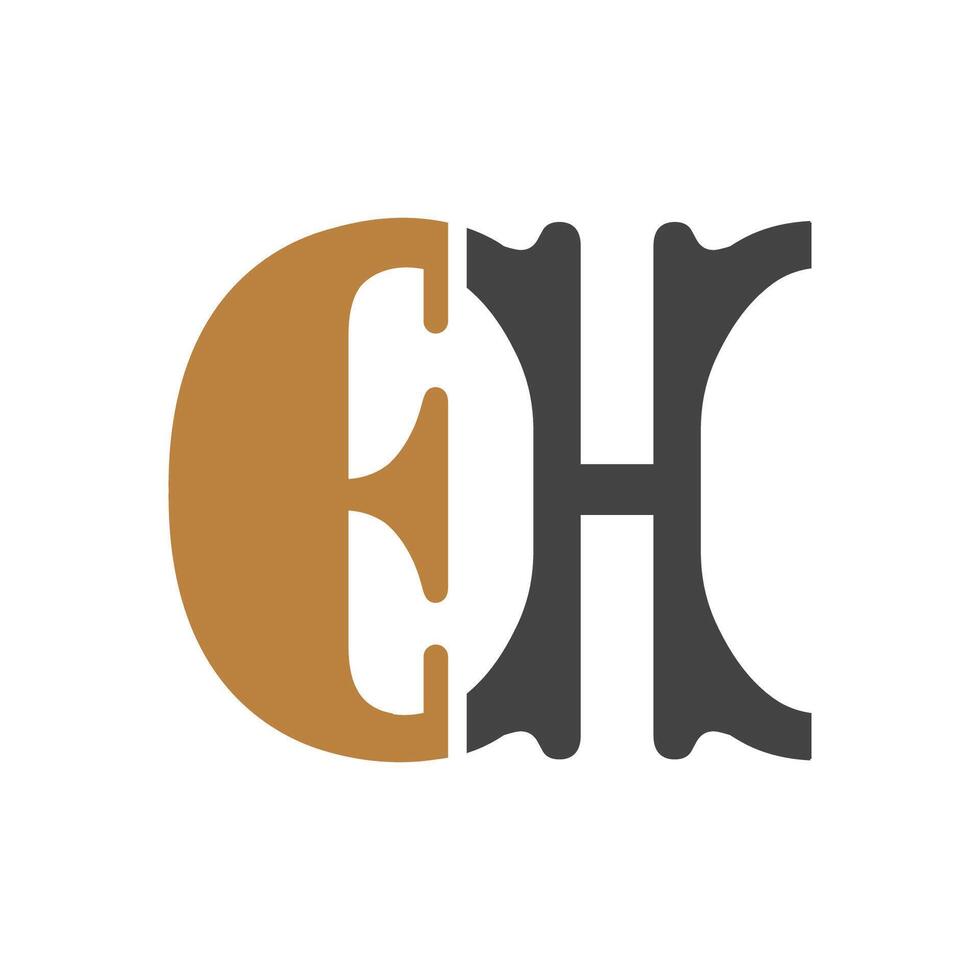 HE, EH, E AND H Abstract initial monogram letter alphabet logo design vector