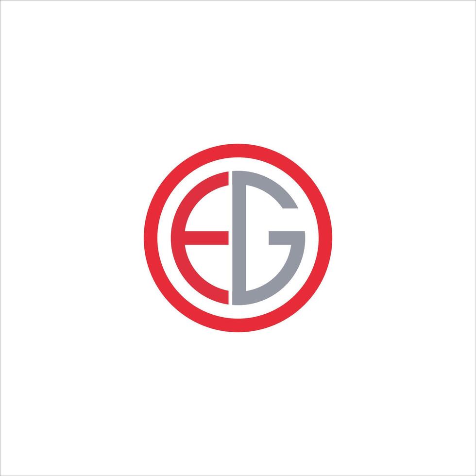Letter  eg or ge logo vector logo design