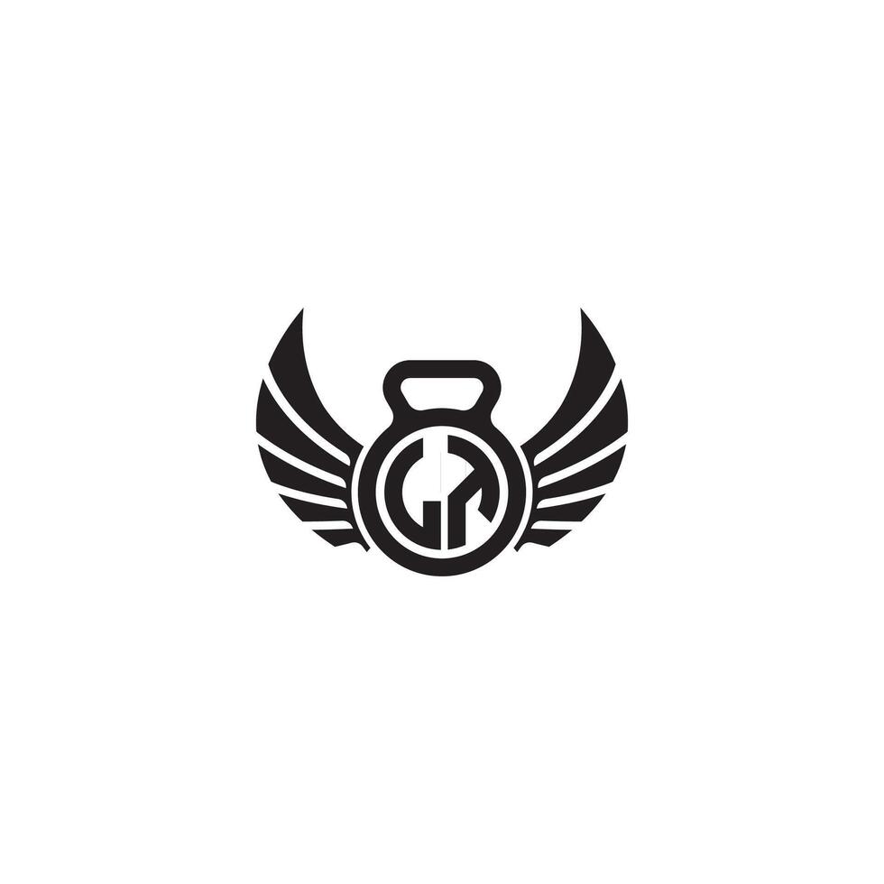 LT fitness GYM and wing initial concept with high quality logo design vector