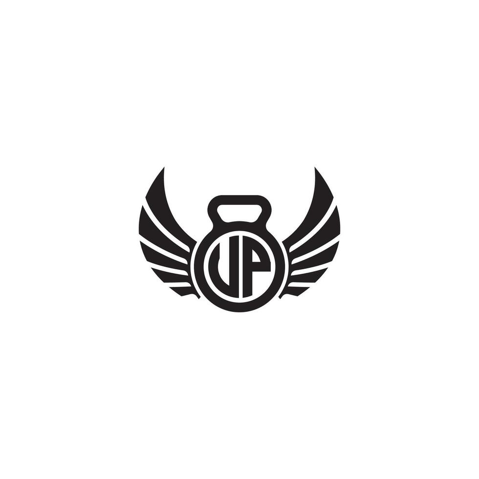 TP fitness GYM and wing initial concept with high quality logo design vector