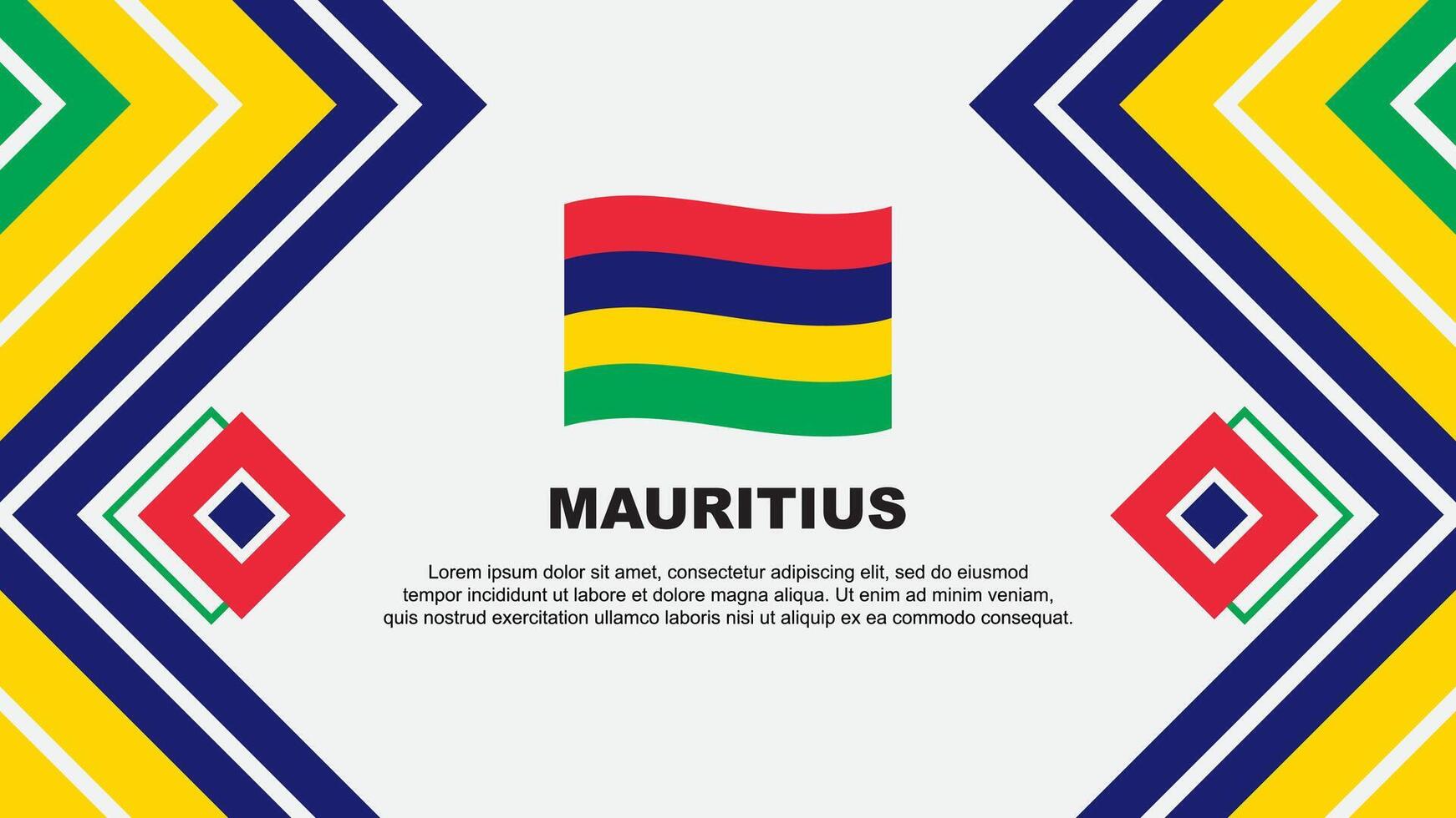 Mauritius Flag Abstract Background Design Template. Mauritius Independence Day Banner Wallpaper Vector Illustration. Mauritius Design