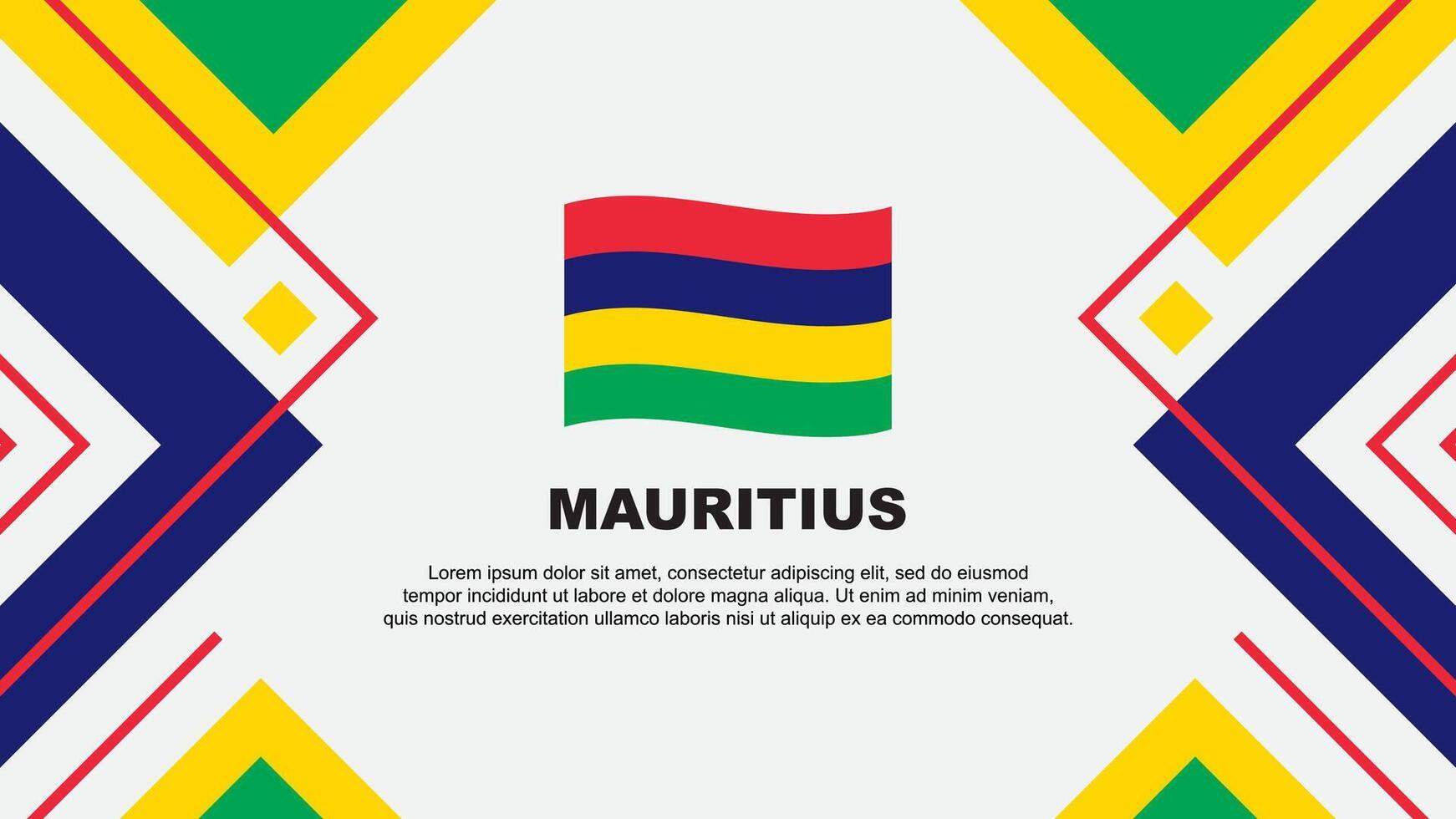 Mauritius Flag Abstract Background Design Template. Mauritius Independence Day Banner Wallpaper Vector Illustration. Mauritius Illustration