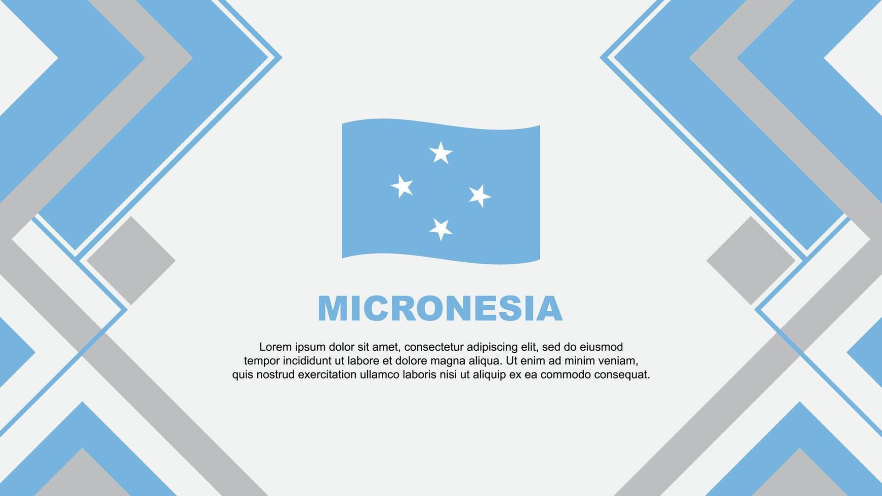 Micronesia Flag Abstract Background Design Template. Micronesia Independence Day Banner Wallpaper Vector Illustration. Micronesia Banner