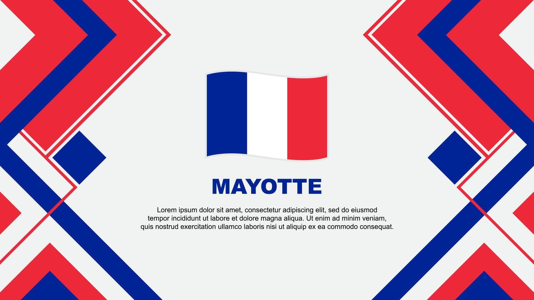 Mayotte Flag Abstract Background Design Template. Mayotte Independence Day Banner Wallpaper Vector Illustration. Banner