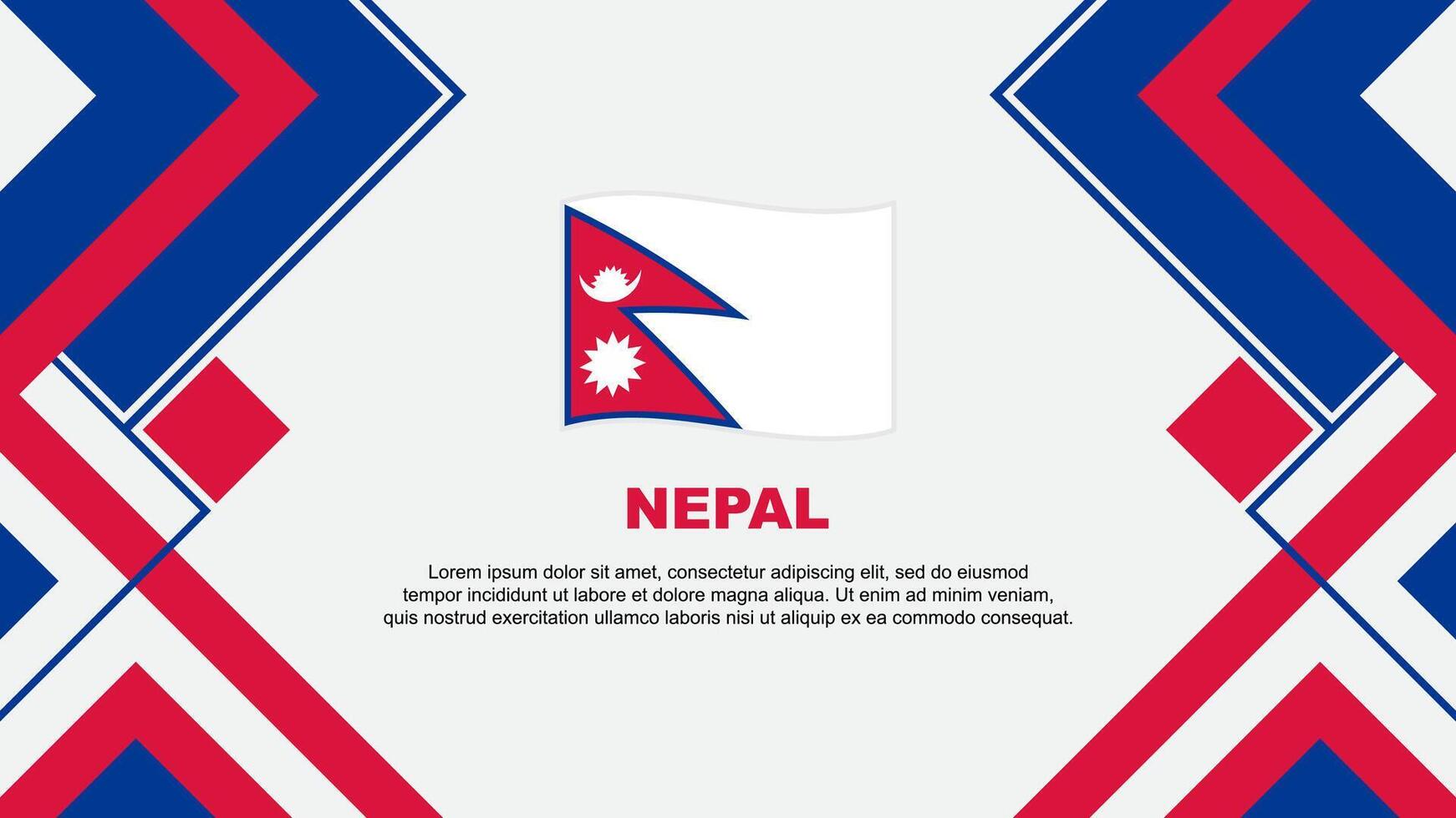 Nepal Flag Abstract Background Design Template. Nepal Independence Day Banner Wallpaper Vector Illustration. Nepal Banner