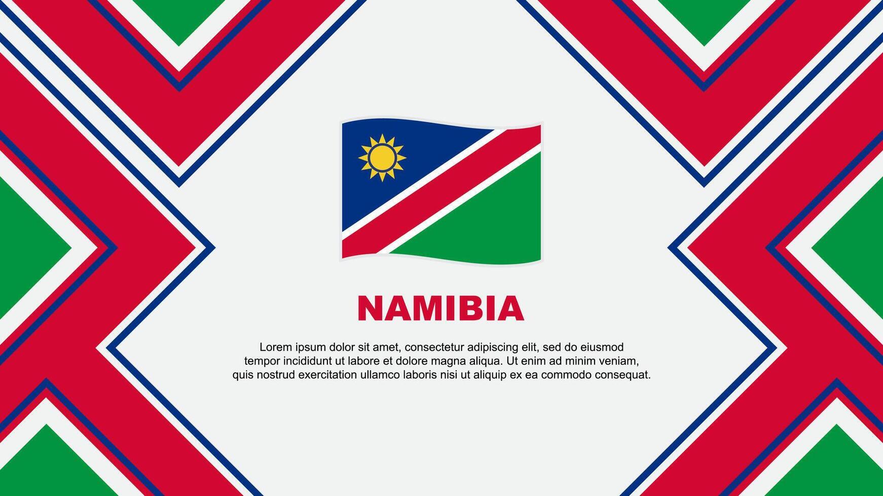 Namibia Flag Abstract Background Design Template. Namibia Independence Day Banner Wallpaper Vector Illustration. Namibia Vector