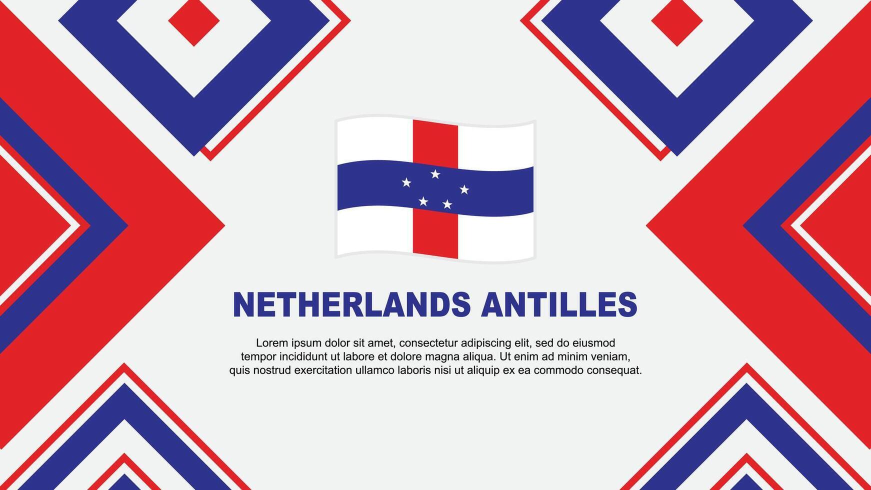 Netherlands Antilles Flag Abstract Background Design Template. Netherlands Antilles Independence Day Banner Wallpaper Vector Illustration. Independence Day