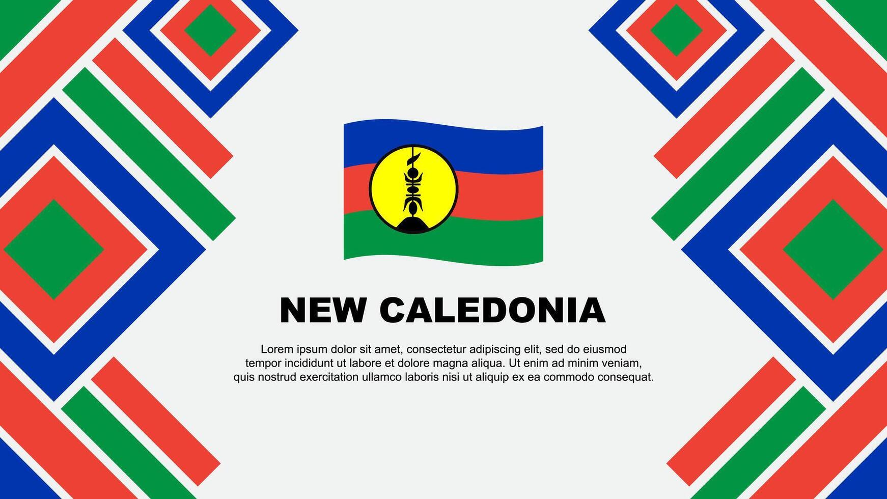 New Caledonia Flag Abstract Background Design Template. New Caledonia Independence Day Banner Wallpaper Vector Illustration