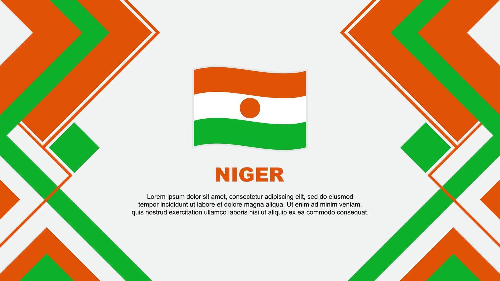 Niger Flag Abstract Background Design Template. Niger Independence Day Banner Wallpaper Vector Illustration. Niger Banner