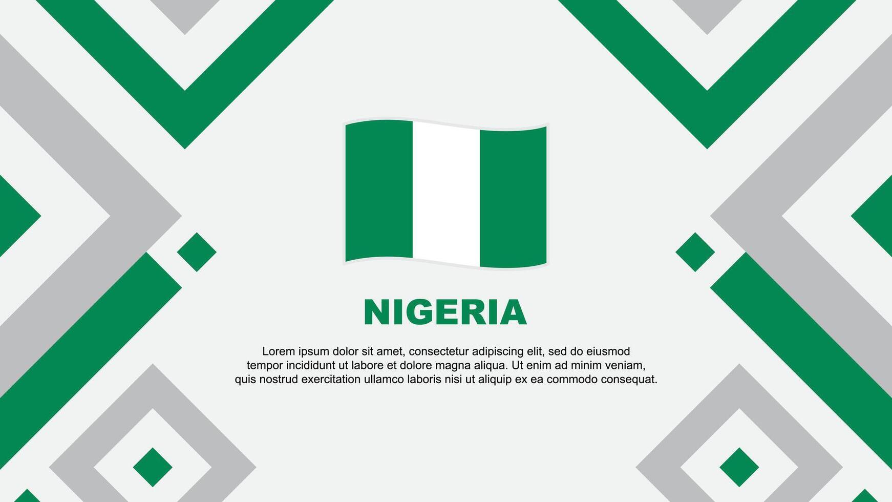 Nigeria Flag Abstract Background Design Template. Nigeria Independence Day Banner Wallpaper Vector Illustration. Nigeria Template