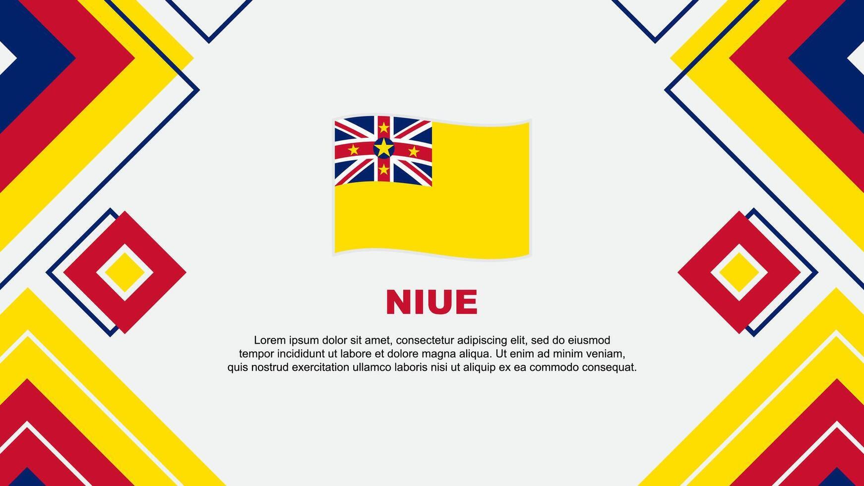 Niue Flag Abstract Background Design Template. Niue Independence Day Banner Wallpaper Vector Illustration. Niue Background
