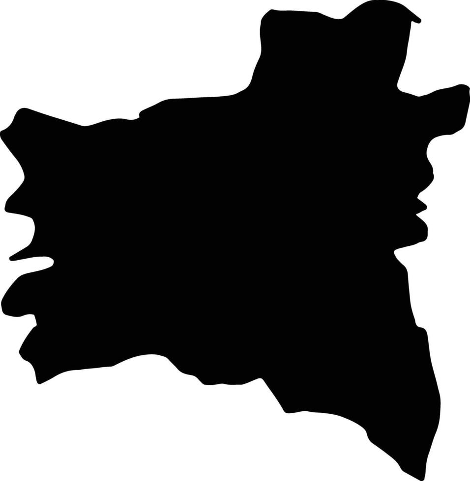 Al Gharbiyah Egypt silhouette map vector