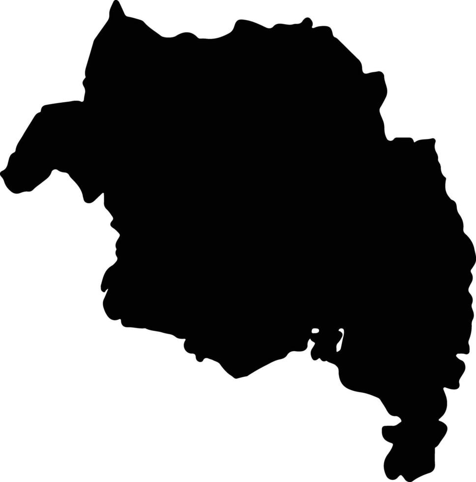 Amhara Ethiopia silhouette map vector