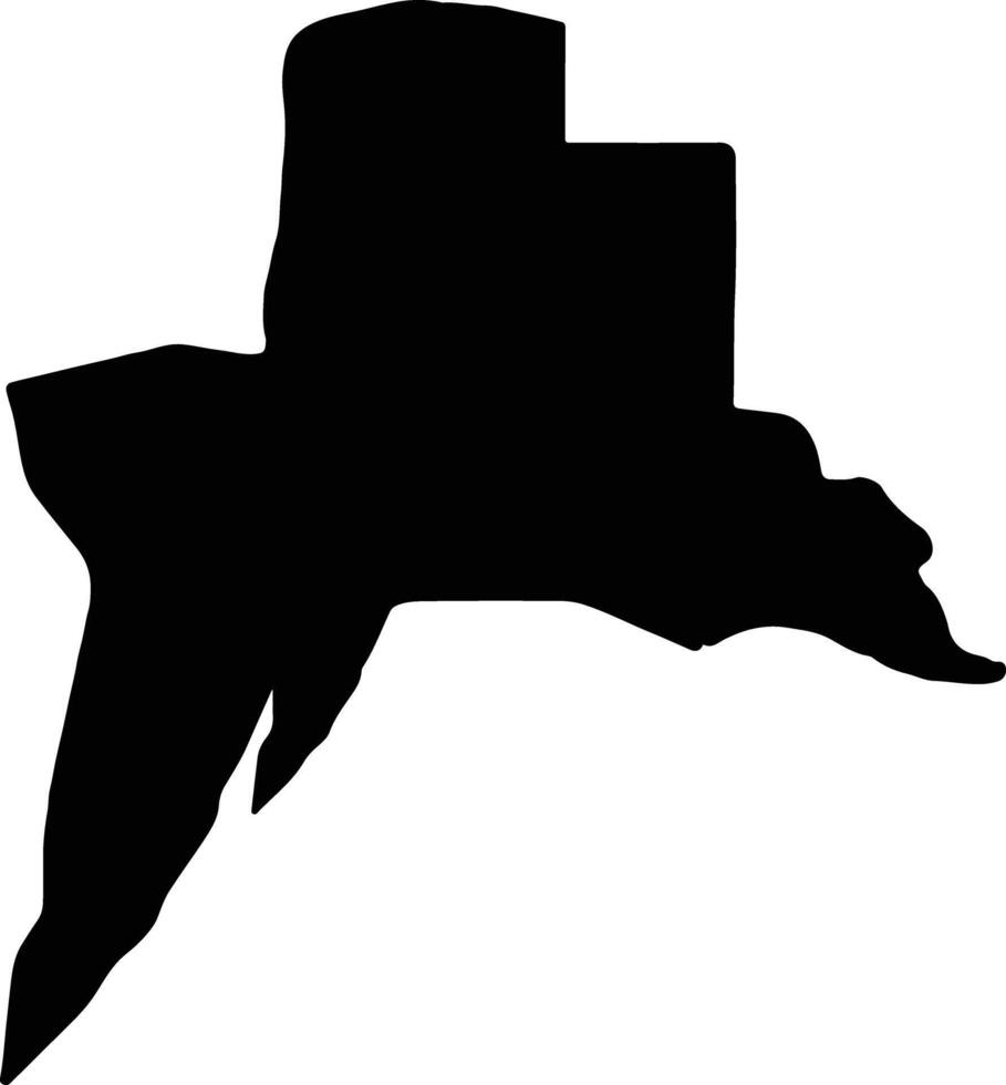 AlBasrah Iraq silhouette map vector