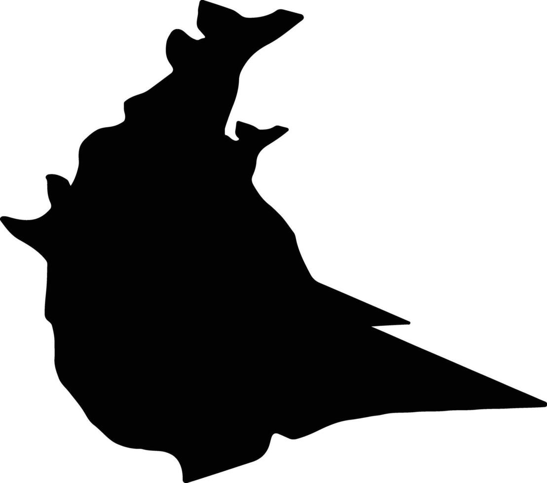Al Qalyubiyah Egypt silhouette map vector