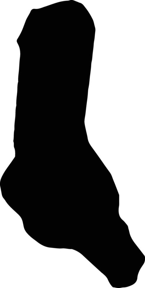 Andjazidja Comoros silhouette map vector
