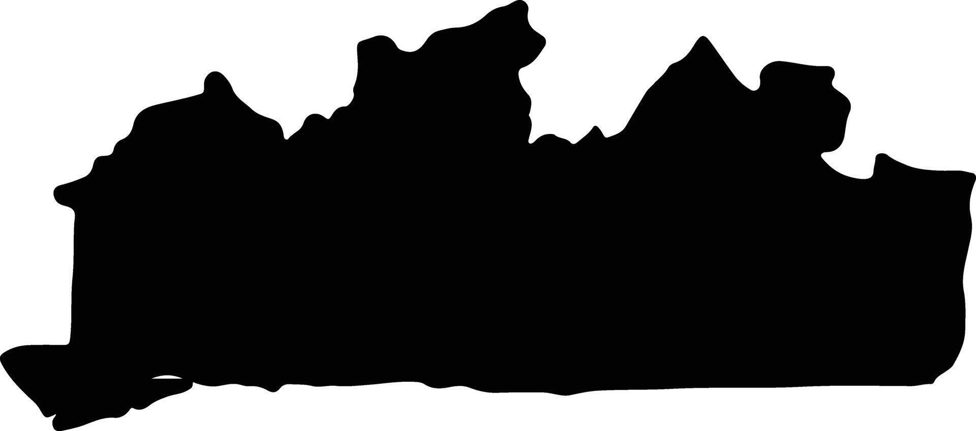 Bas Congo Democratic Republic of the Congo silhouette map vector