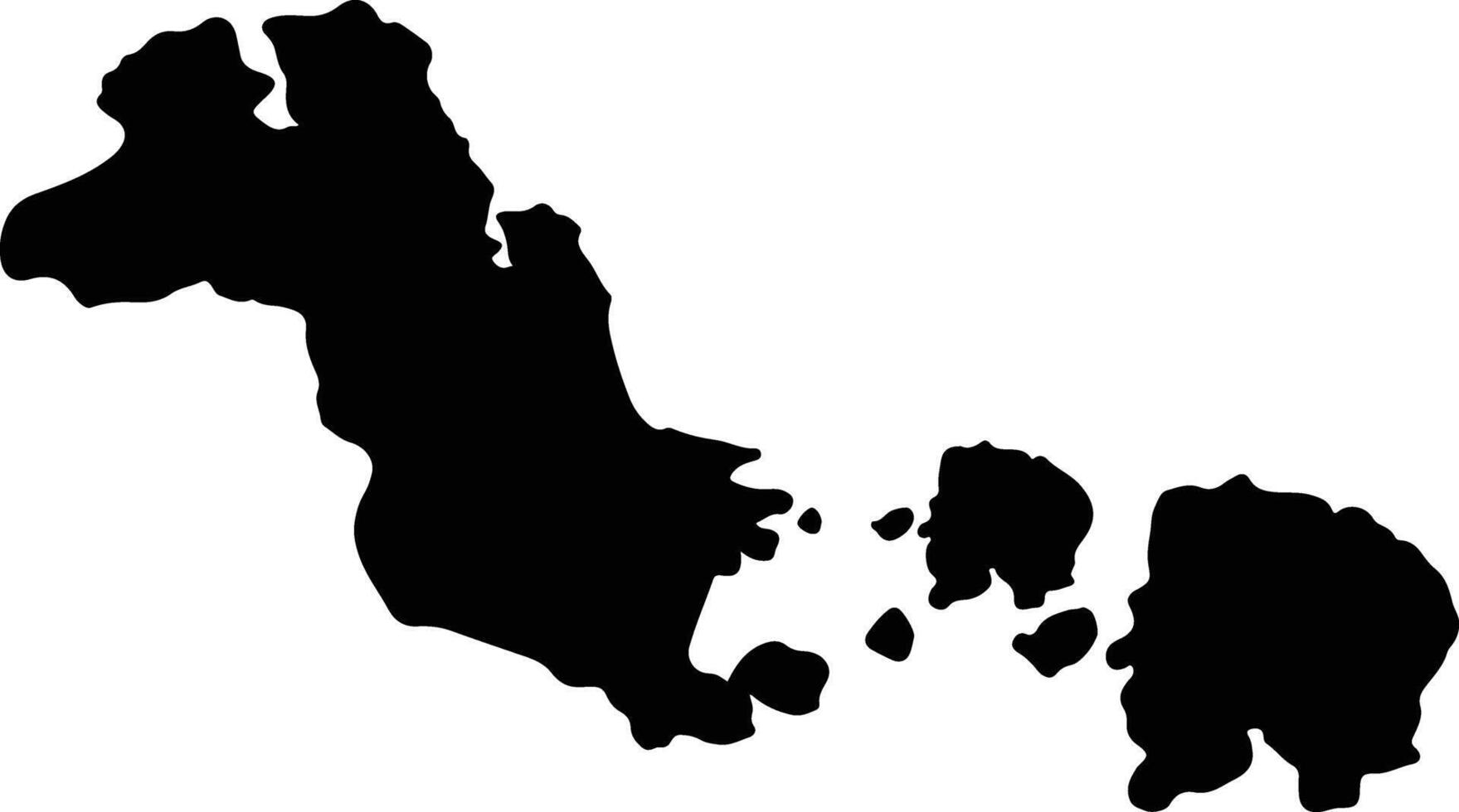 Bangka-Belitung Indonesia silhouette map vector