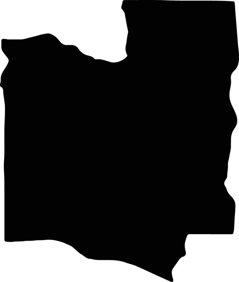 Collines Benin silhouette map vector