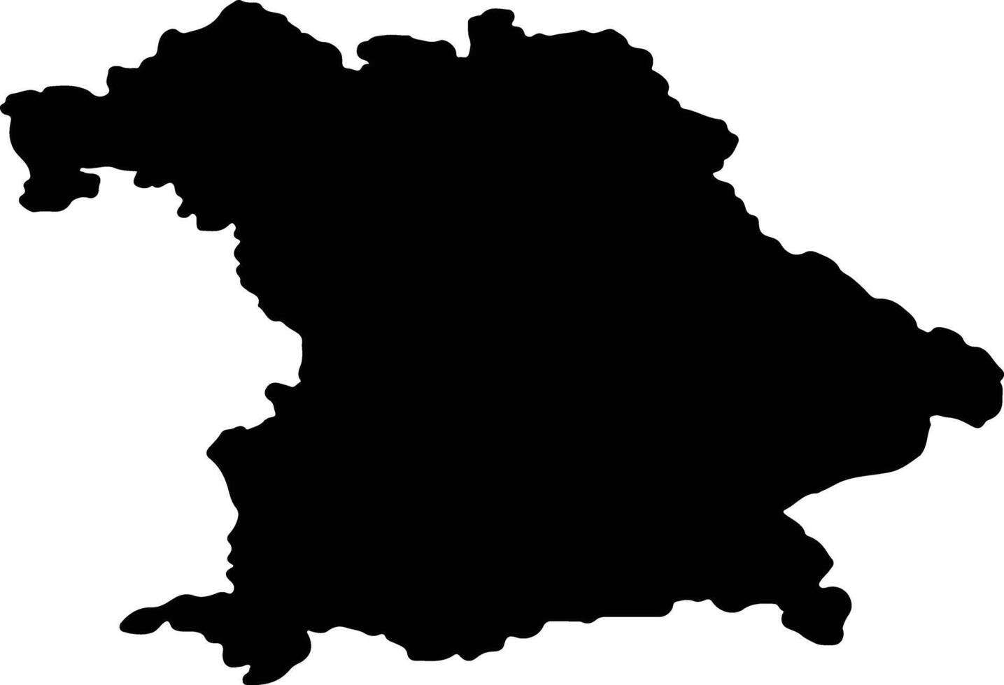 Bayern Germany silhouette map vector