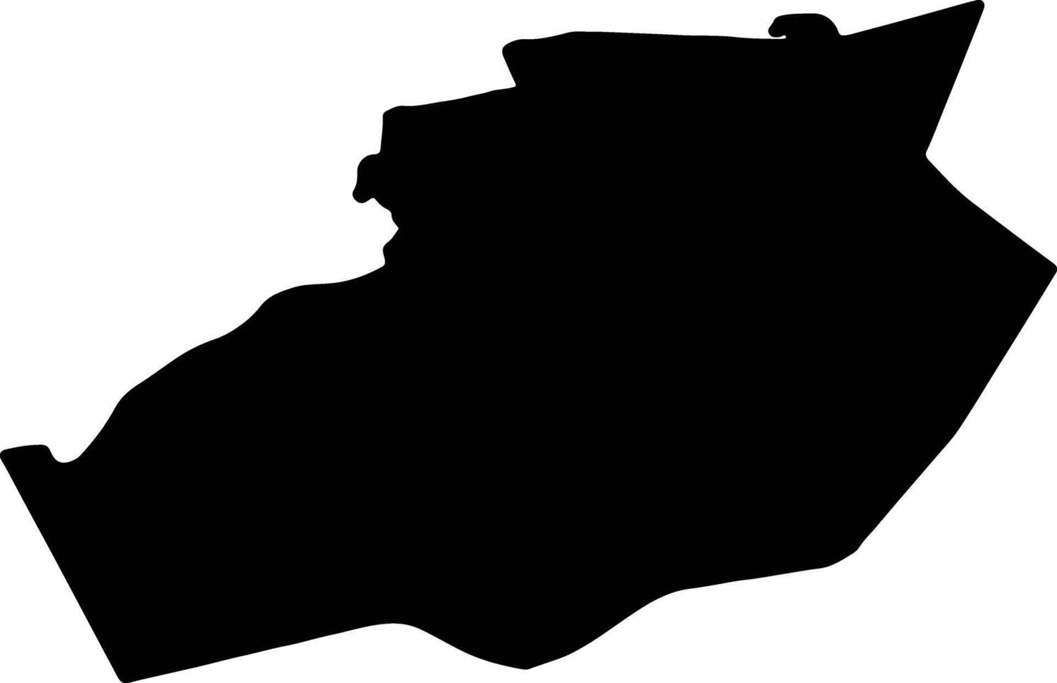 Bechar Algeria silhouette map vector