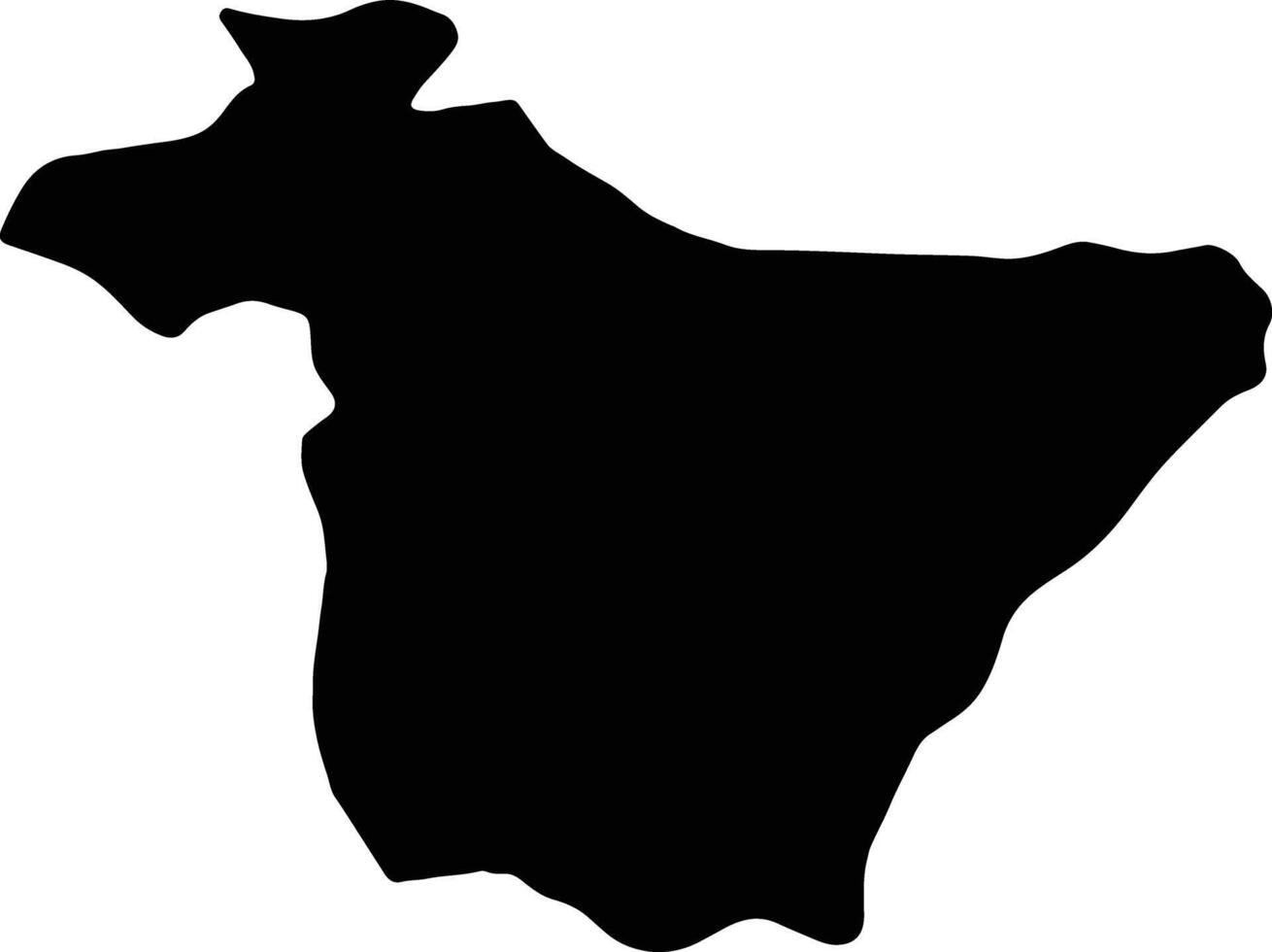Bouira Algeria silhouette map vector