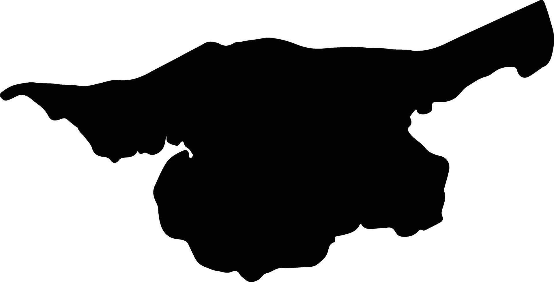 Cacheu Guinea Bissau silhouette map vector
