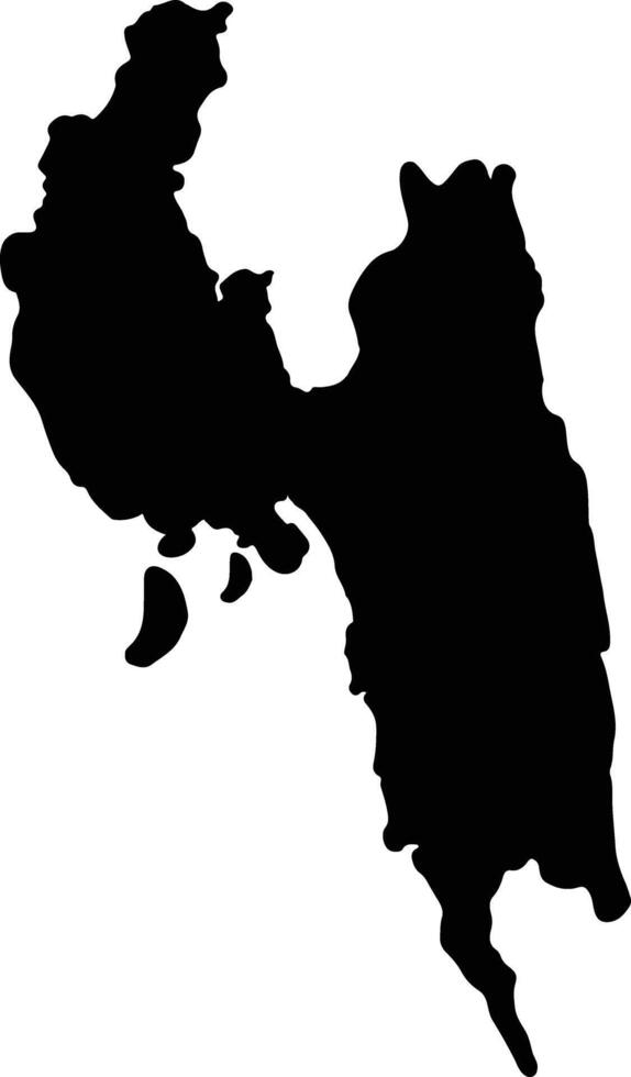 Chittagong Bangladesh silhouette map vector