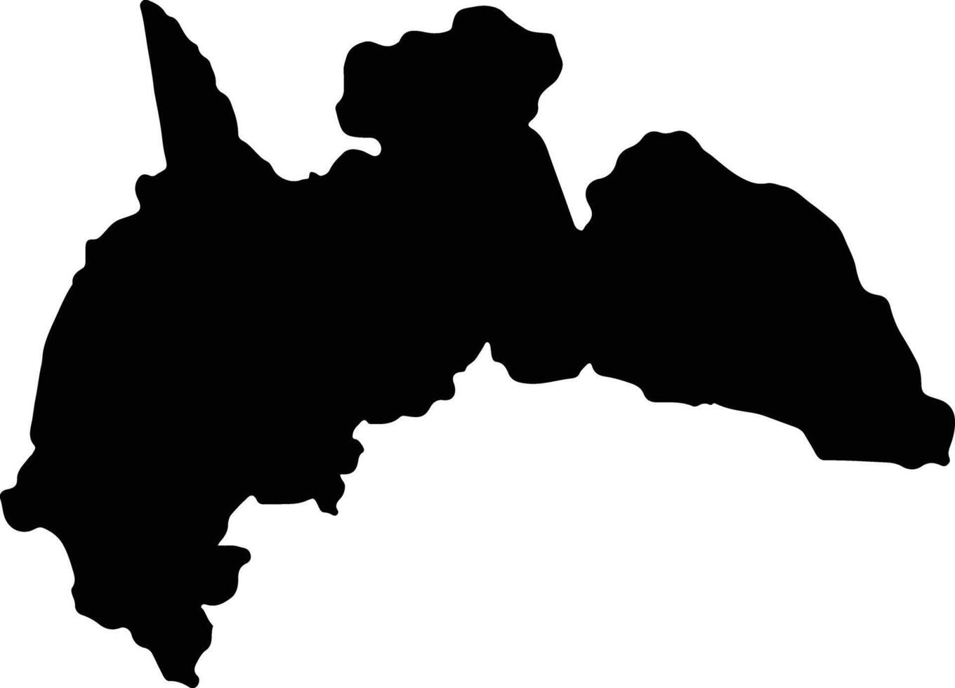 Brong Ahafo Ghana silhouette map vector