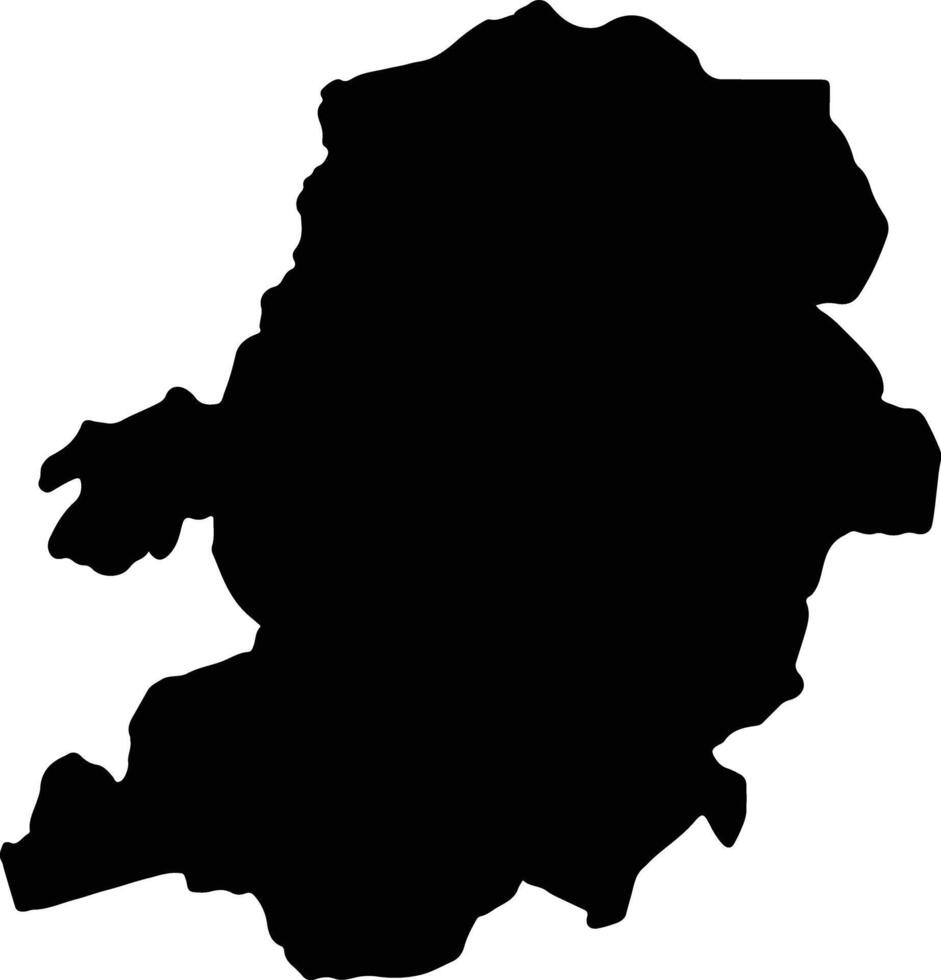 Centre Cameroon silhouette map vector