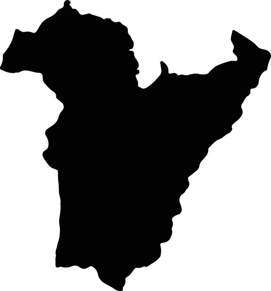 Bie Angola silhouette map vector