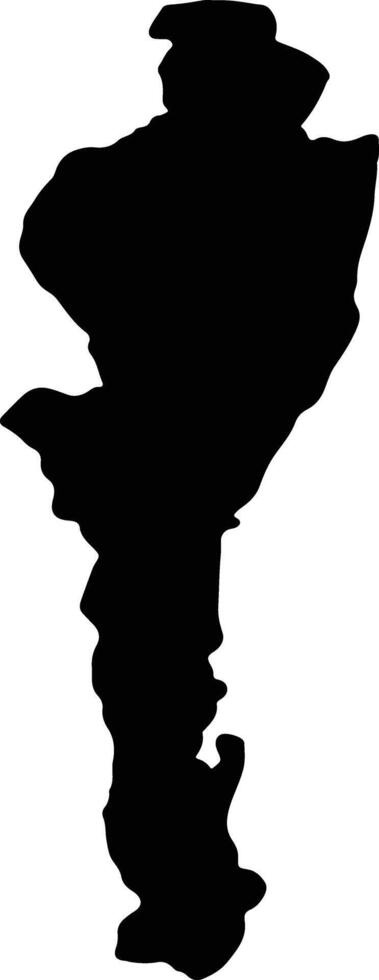 Cesar Colombia silhouette map vector